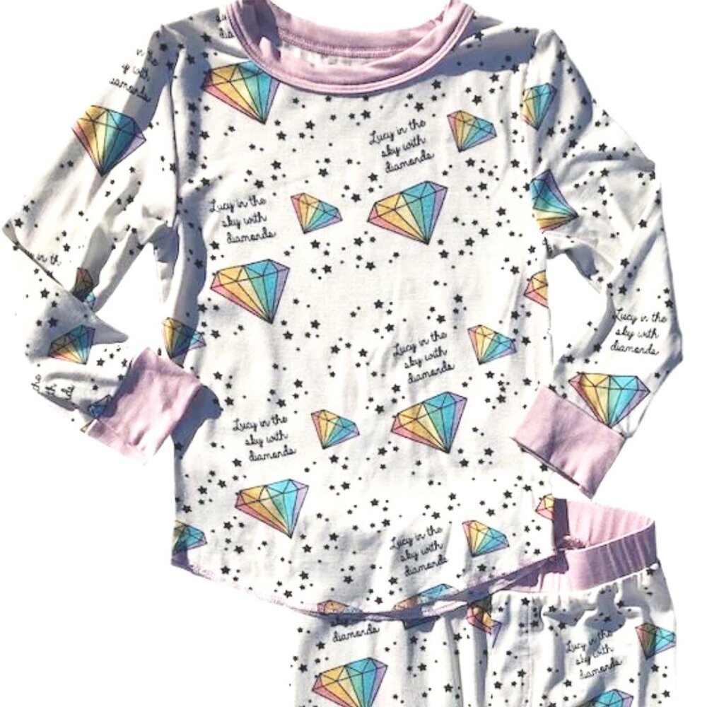 Rowdy Sprouts Lucy in the Sky with Diamonds bamboo pajama set